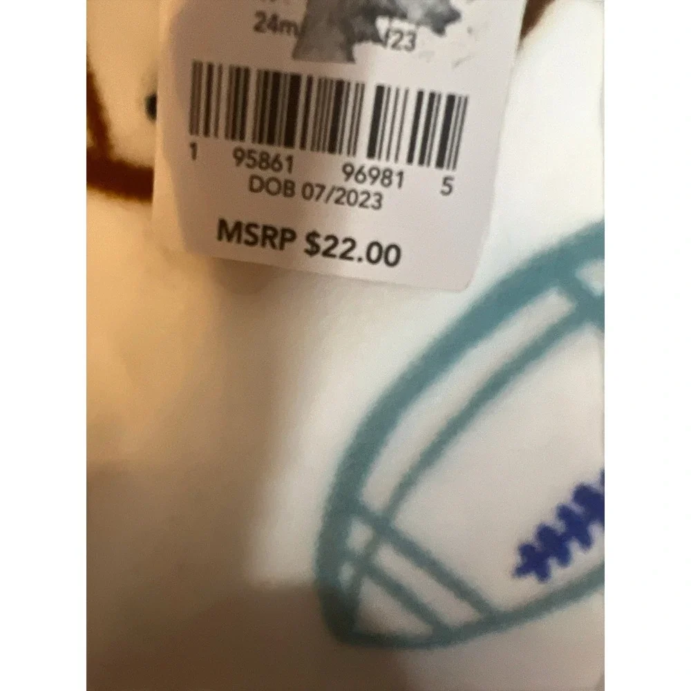 Carter's 24M Football Fleece Footed Sleeper Pajamas 2-Way Zip NWT Boys